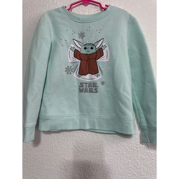 Star Wars Baby Yoda Jumping Beans Girls Pullover Sweatshirt Size 6 - Picture 1 of 4